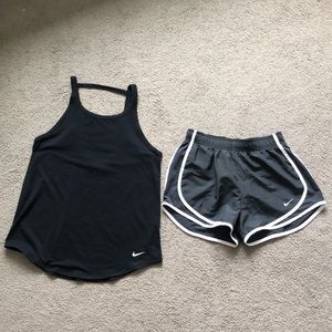 XS Nike Bundle: Yoga Training Tank and Tempo Brief-Lined Running Shorts